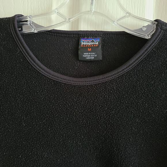 PATAGONIA Capilene Black Lightweight‎ Fleece Pullover Base Layer Women's Medium - Picture 3 of 10